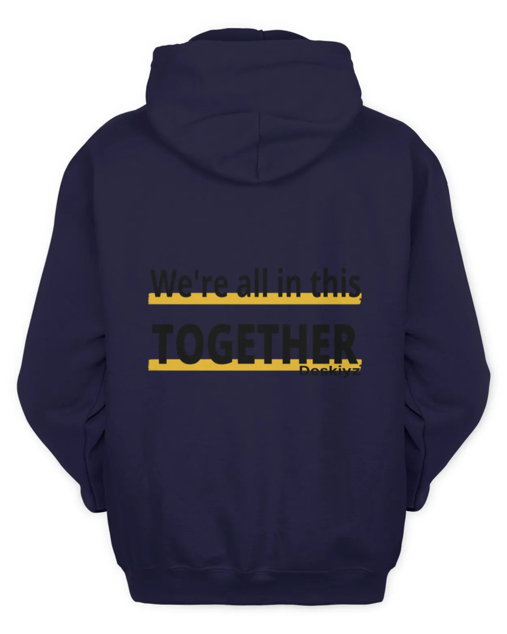 Focus. Unisex zip down hoodie with special deskiyz design