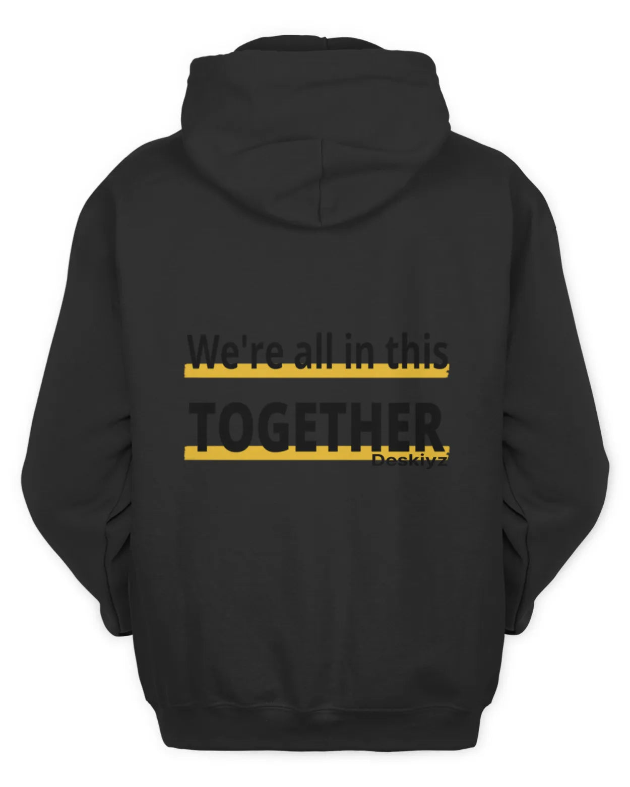 Focus. Unisex zip down hoodie with special deskiyz design