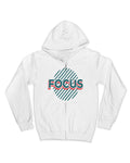 Focus. Unisex zip down hoodie with special deskiyz design
