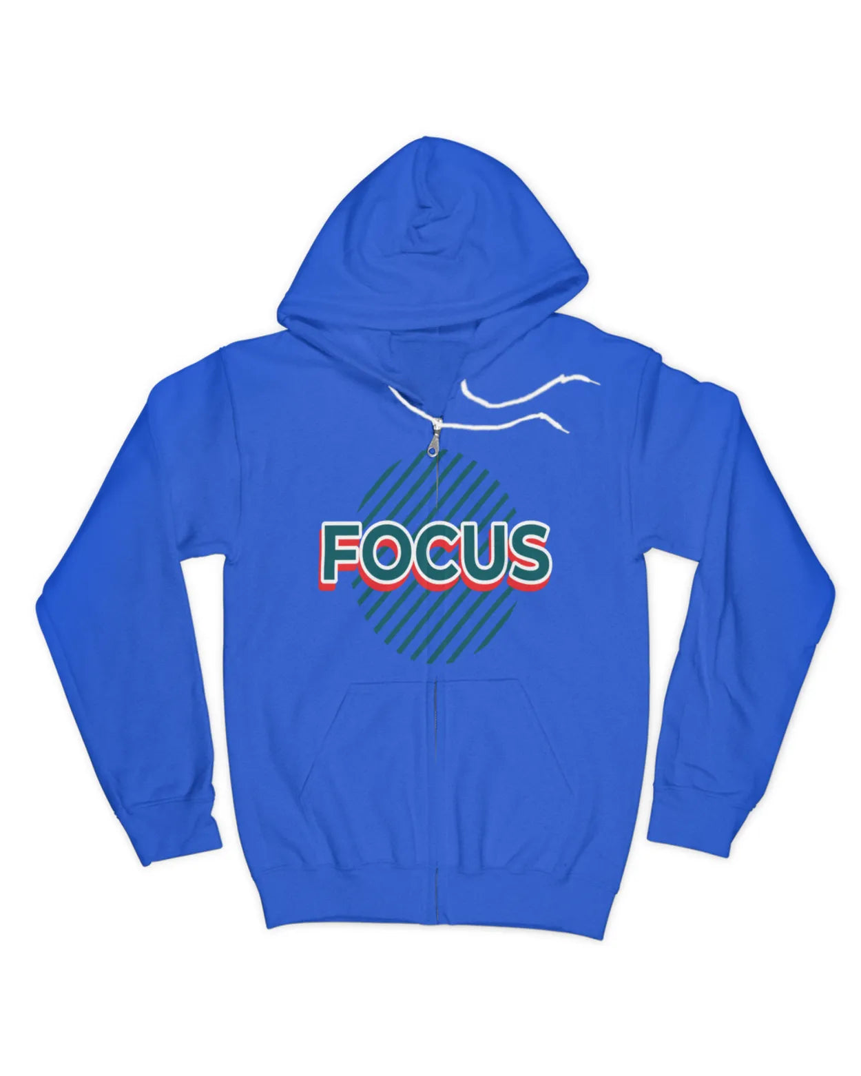 Focus. Unisex zip down hoodie with special deskiyz design