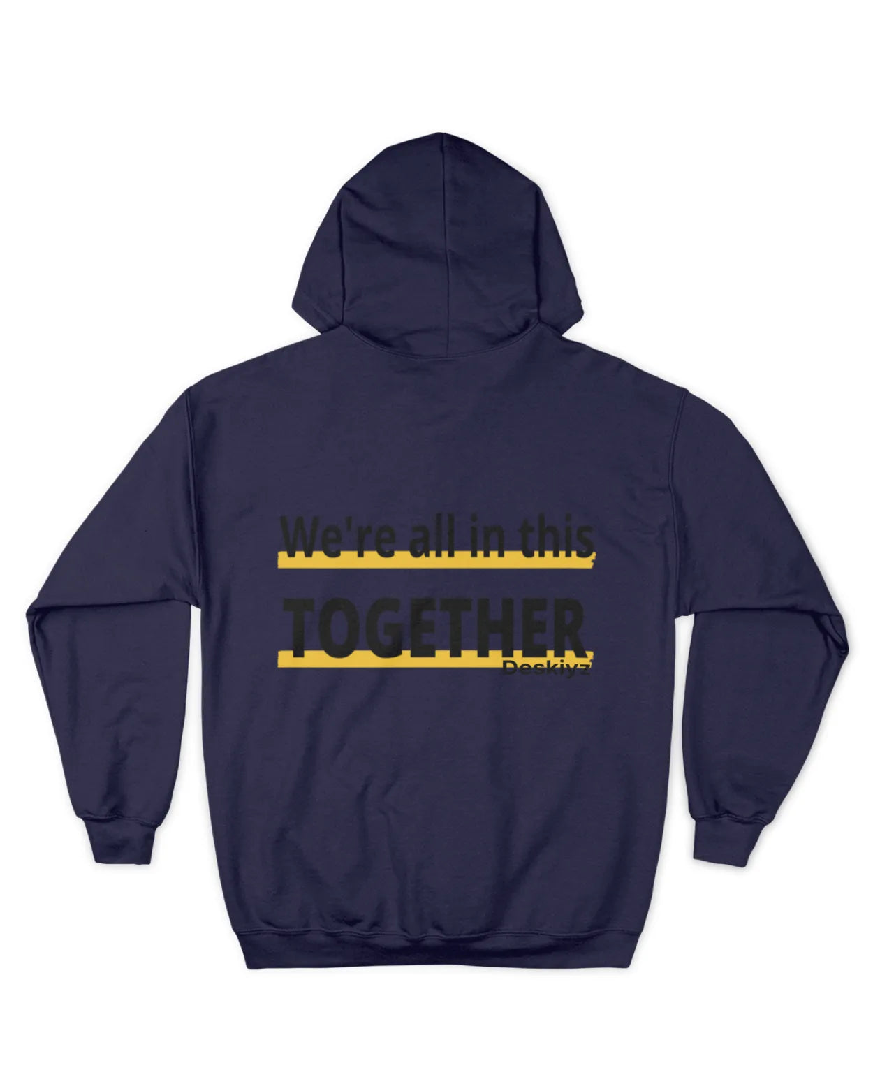 Focus. Unisex zip down hoodie with special deskiyz design