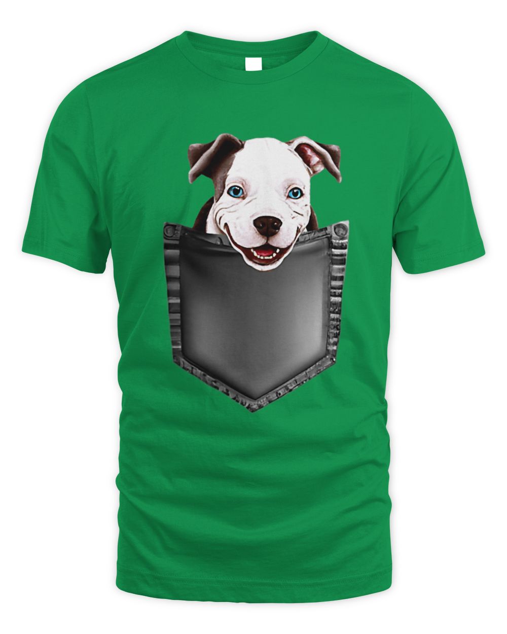 Smiling Pitbull In Pocket Friend Dog Lovers Pocket Dog