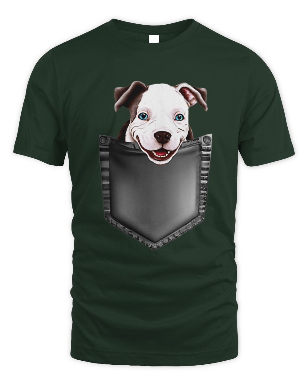 Smiling Pitbull In Pocket Friend Dog Lovers Pocket Dog