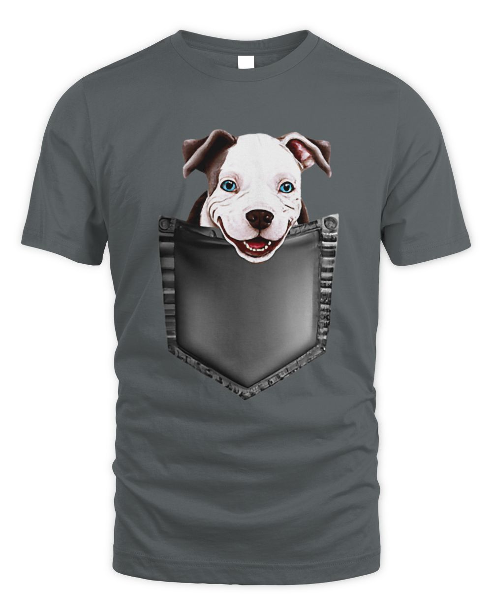 Smiling Pitbull In Pocket Friend Dog Lovers Pocket Dog