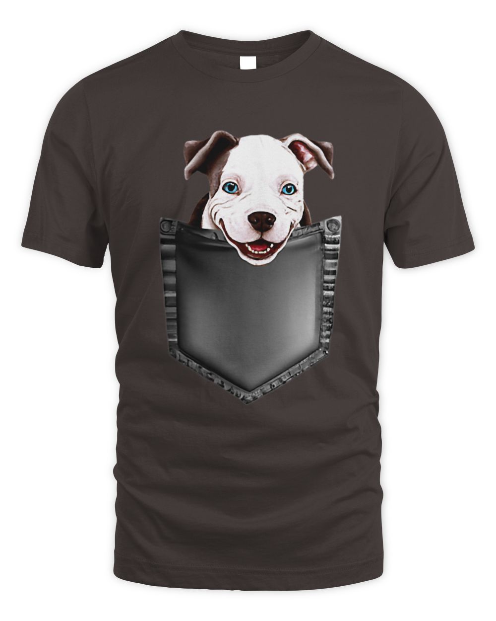Smiling Pitbull In Pocket Friend Dog Lovers Pocket Dog