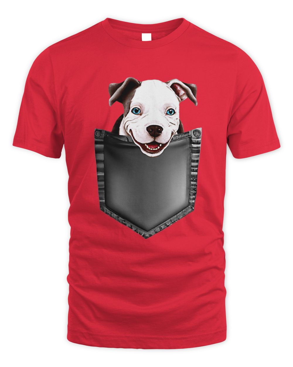 Smiling Pitbull In Pocket Friend Dog Lovers Pocket Dog