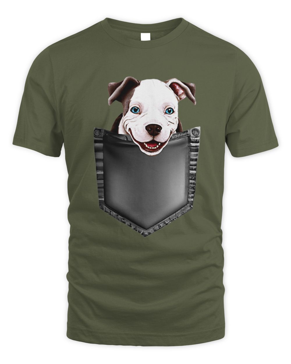 Smiling Pitbull In Pocket Friend Dog Lovers Pocket Dog